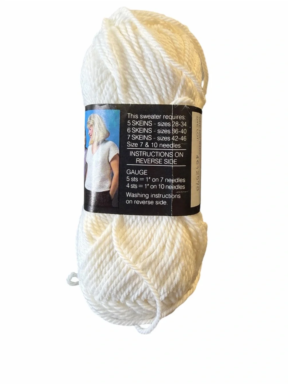 Vintage Jack Frost Comfort 12 White Acrylic Worsted Yarn Lot 8 Skeins 3 Ply